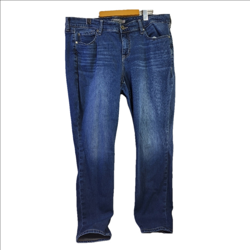 Torrid Mid Rise Skinny Blue Denim Jeans